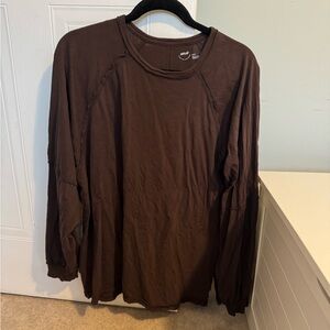 Aerie oversized crewneck long sleeve t shirt